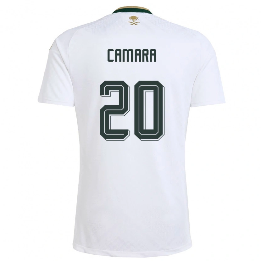 Danxen Men Saudi Arabia Haroune Camara #20 White Green Gold Away Jersey 26-28 T-Shirt