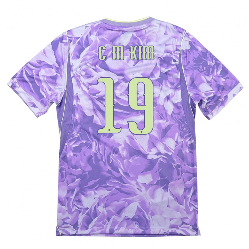 Danxen Men South Korea Min-Chan Kim #19 Purple Green Away Jersey 26-28 T-Shirt