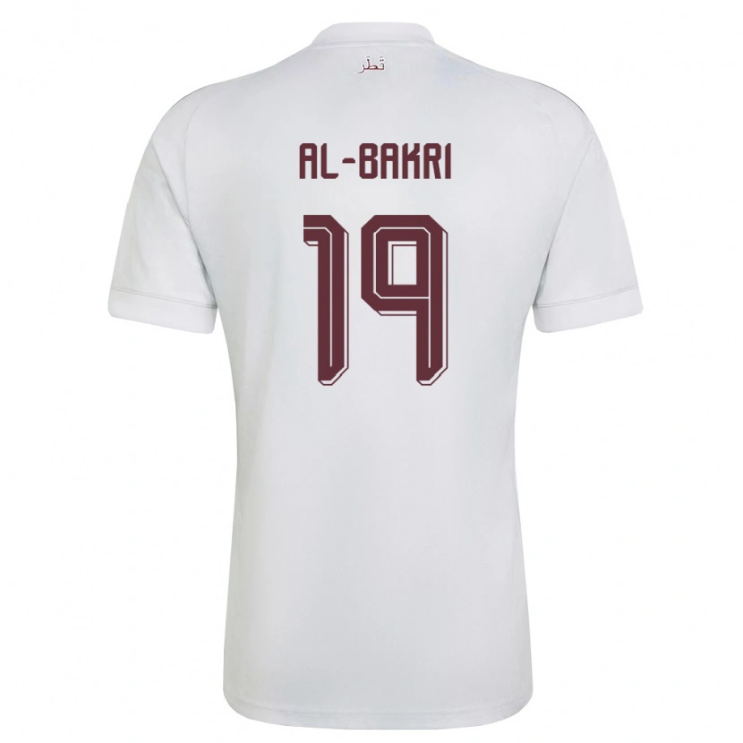 Danxen Men Qatar Abdulaziz Al-Bakri #19 White Burgundy Away Jersey 26-28 T-Shirt