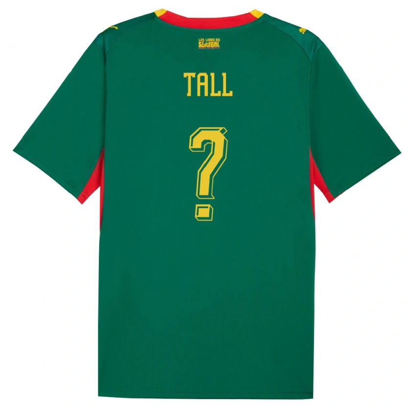 Danxen Men Senegal Ibrahima Tall #0 Green Yellow Red Away Jersey 26-28 T-Shirt