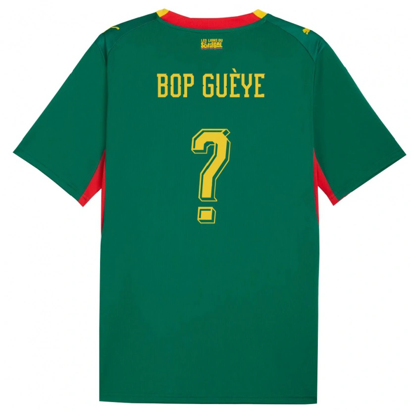 Danxen Men Senegal Bop Guèye #0 Green Yellow Red Away Jersey 26-28 T-Shirt