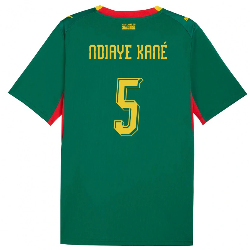 Danxen Men Senegal Ndeye Ndiaye Kane #5 Green Yellow Red Away Jersey 26-28 T-Shirt