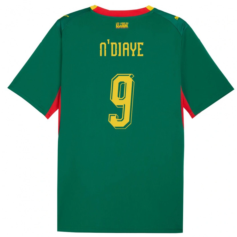 Danxen Men Senegal Dialy N Diaye #9 Green Yellow Red Away Jersey 26-28 T-Shirt