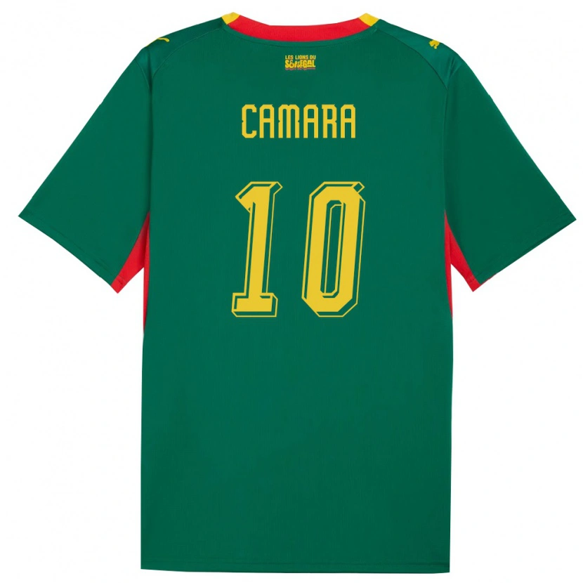 Danxen Men Senegal Alwaly Camara #10 Green Yellow Red Away Jersey 26-28 T-Shirt