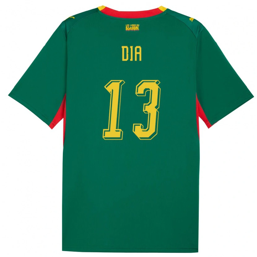 Danxen Men Senegal Abdourahmane Dia #13 Green Yellow Red Away Jersey 26-28 T-Shirt