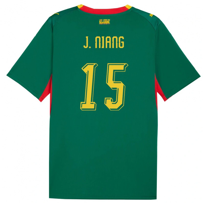 Danxen Men Senegal Jeanne Niang #15 Green Yellow Red Away Jersey 26-28 T-Shirt