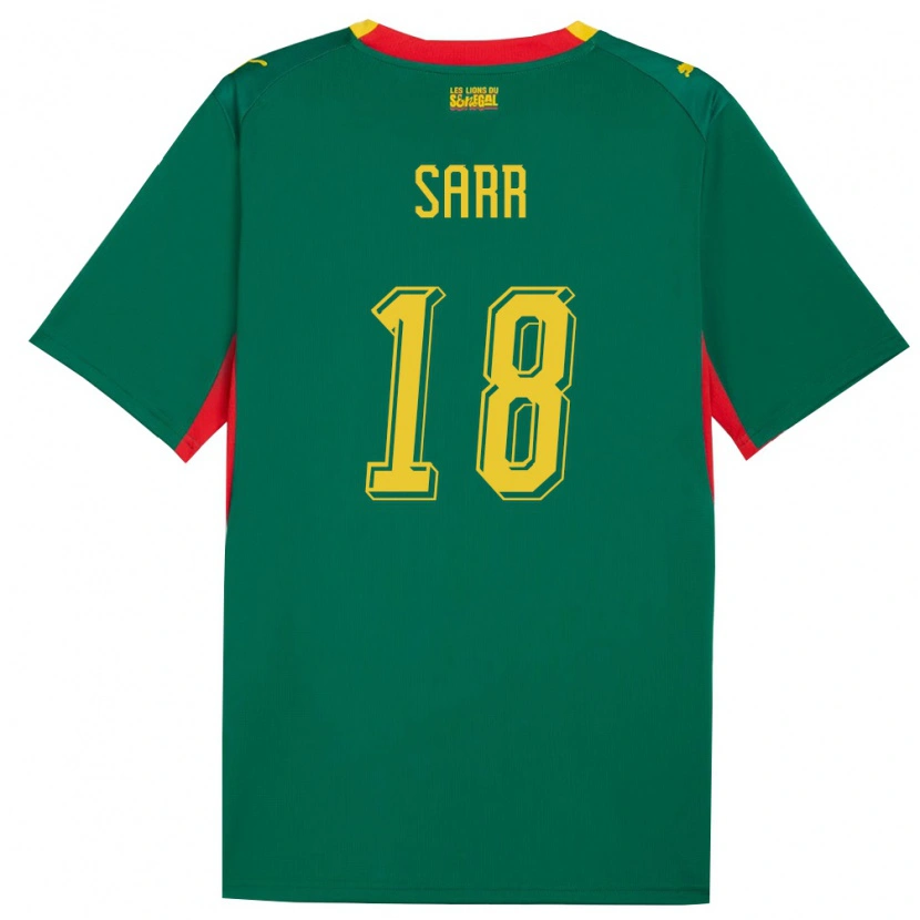 Danxen Men Senegal Ismaïla Sarr #18 Green Yellow Red Away Jersey 26-28 T-Shirt