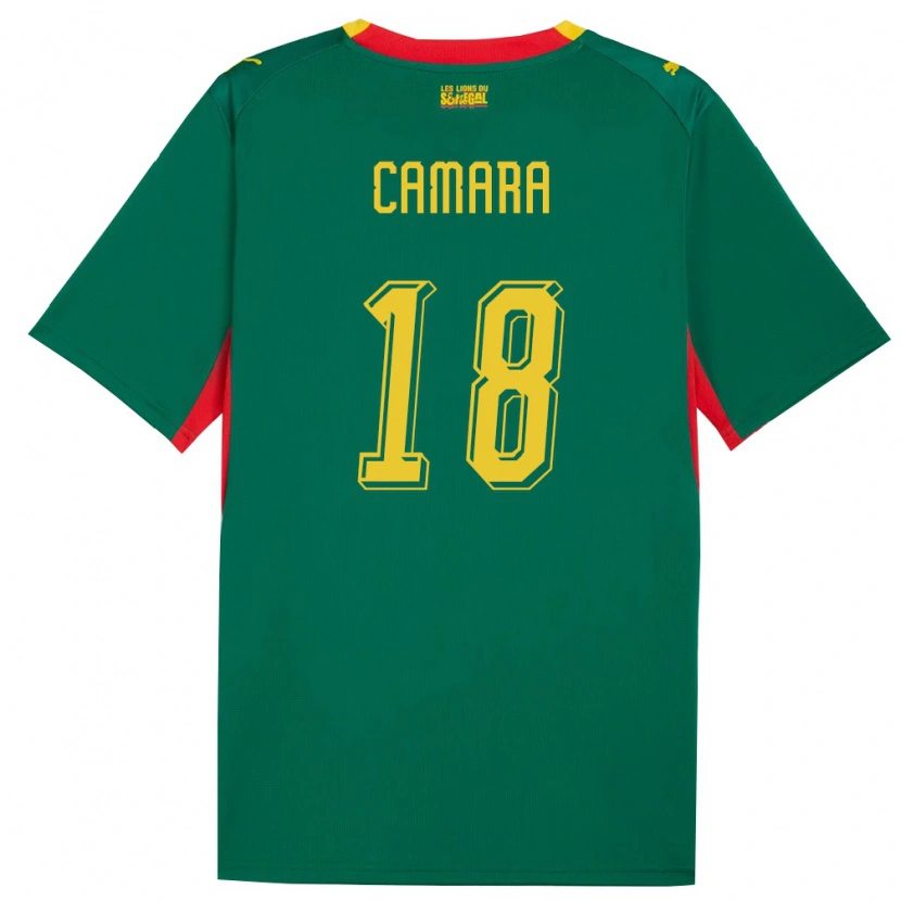 Danxen Men Senegal Meta Camara #18 Green Yellow Red Away Jersey 26-28 T-Shirt