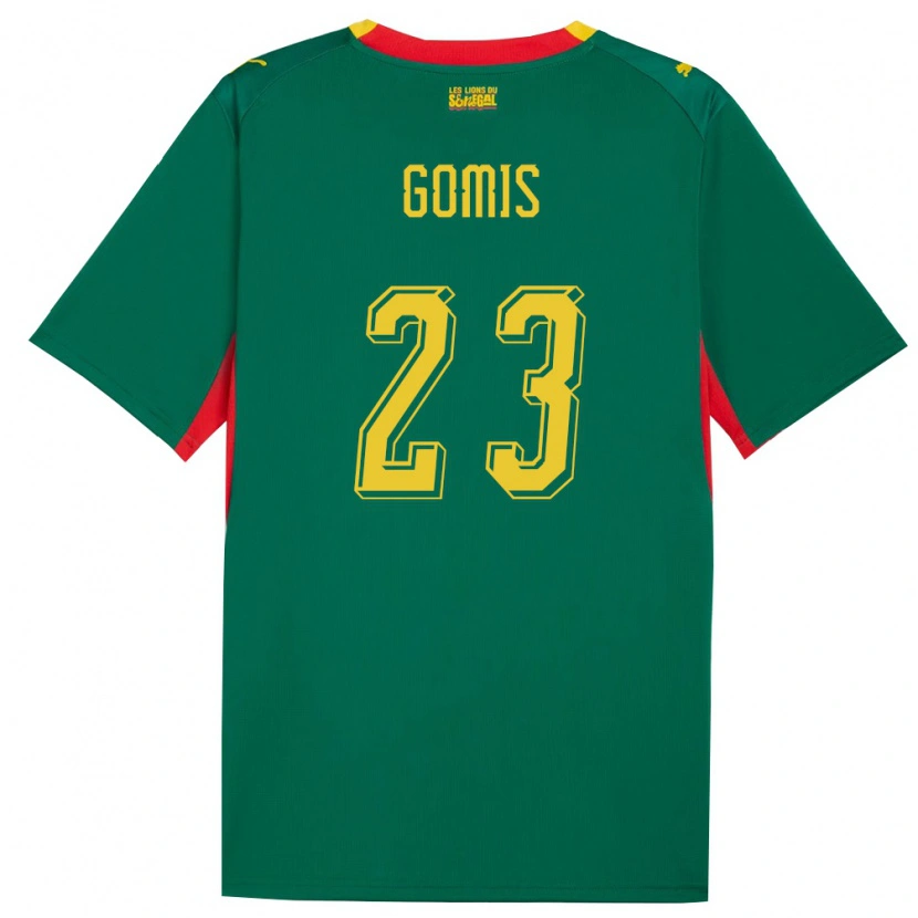 Danxen Men Senegal Alfred Gomis #23 Green Yellow Red Away Jersey 26-28 T-Shirt