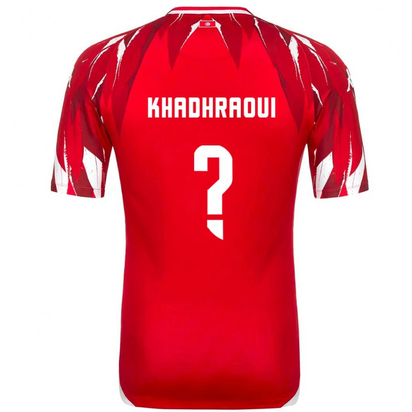 Danxen Men Tunisia Slim Khadhraoui #0 Red White Away Jersey 26-28 T-Shirt