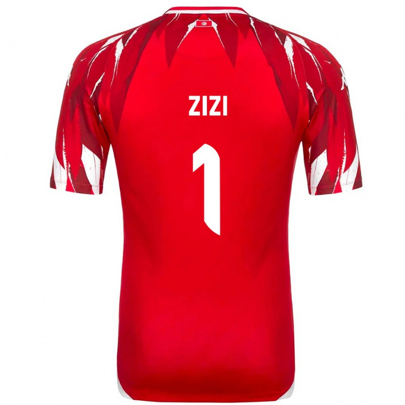 Danxen Men Tunisia Nesrine Zizi #1 Red White Away Jersey 26-28 T-Shirt
