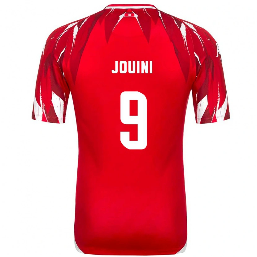 Danxen Men Tunisia Haythem Jouini #9 Red White Away Jersey 26-28 T-Shirt