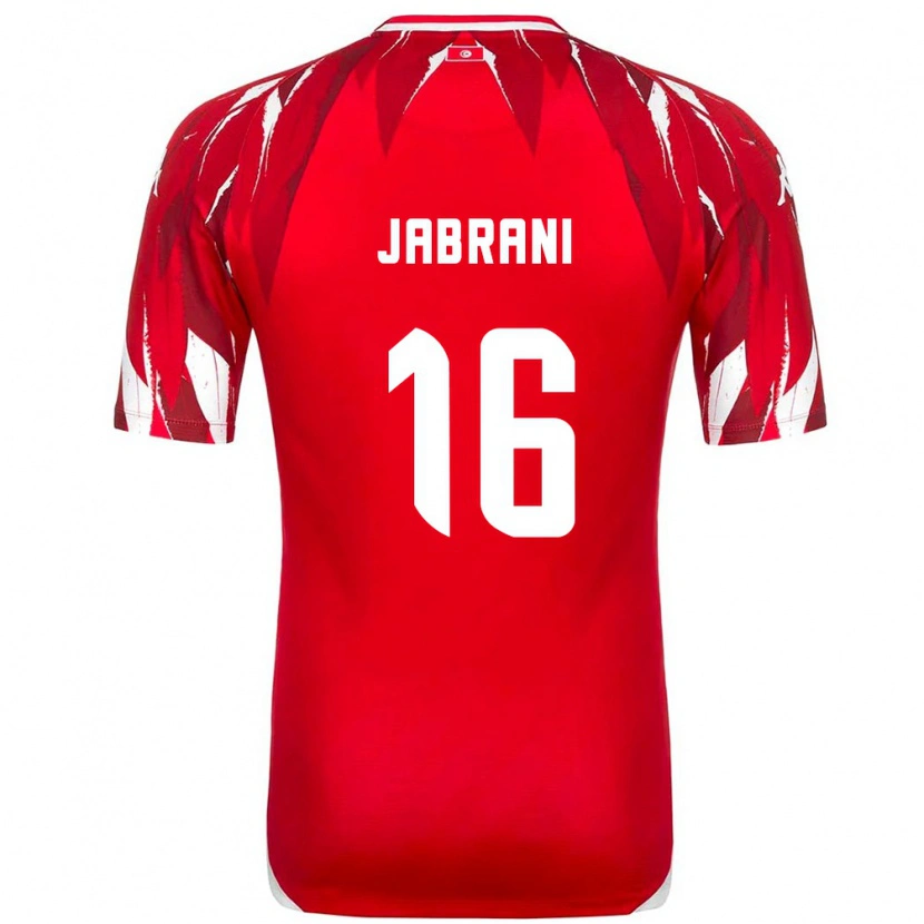 Danxen Men Tunisia Soulaima Jabrani #16 Red White Away Jersey 26-28 T-Shirt