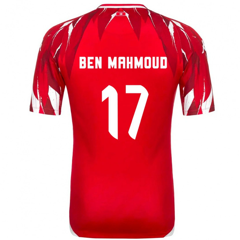 Danxen Men Tunisia Yessine Ben Mahmoud #17 Red White Away Jersey 26-28 T-Shirt