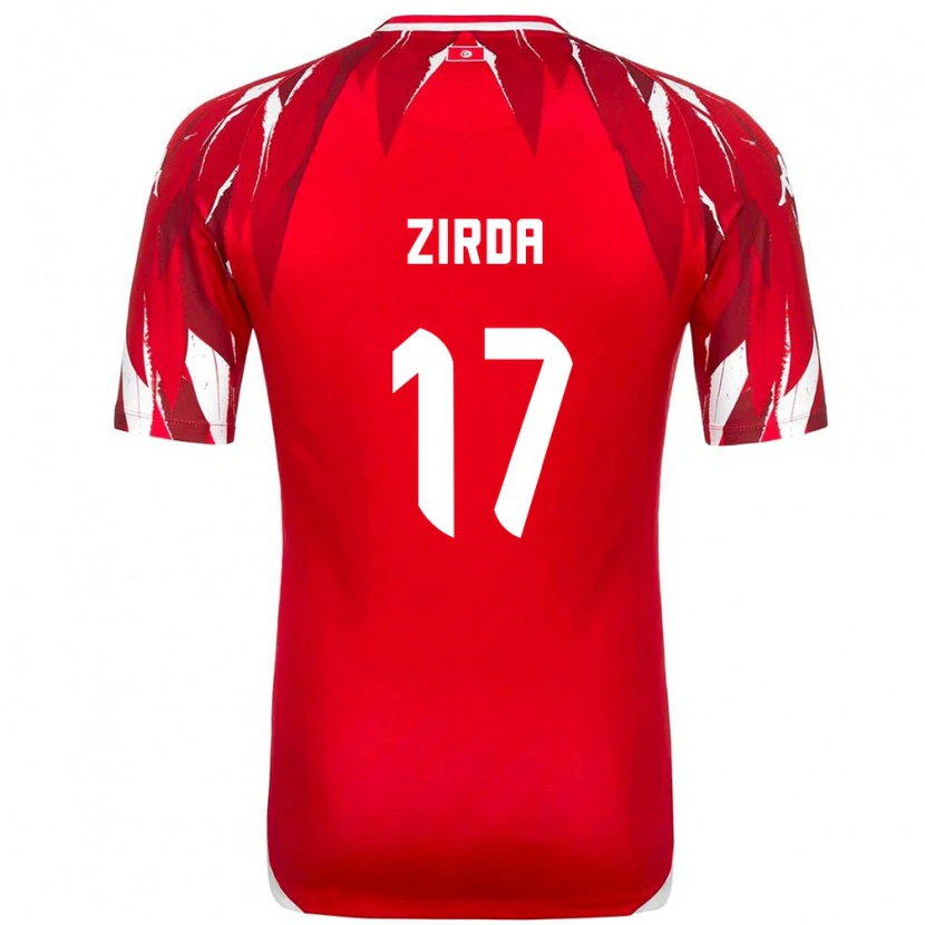 Danxen Men Tunisia Yannis Zirda #17 Red White Away Jersey 26-28 T-Shirt