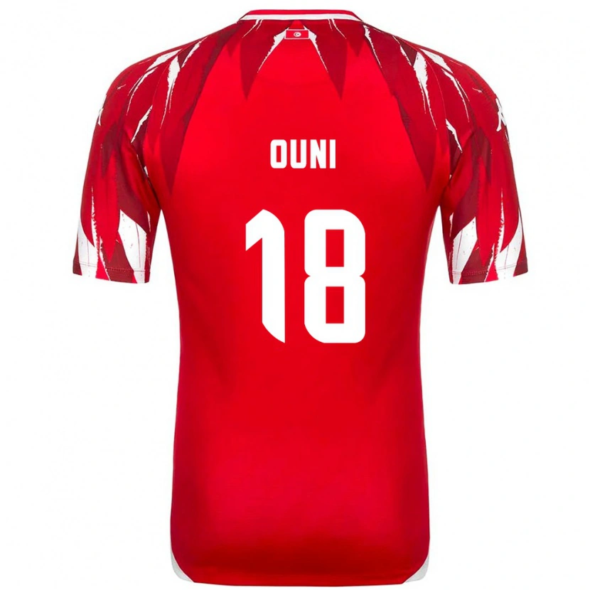 Danxen Men Tunisia Samia Ouni #18 Red White Away Jersey 26-28 T-Shirt