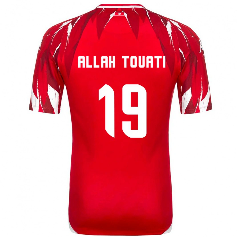 Danxen Men Tunisia Amen Allah Touati #19 Red White Away Jersey 26-28 T-Shirt