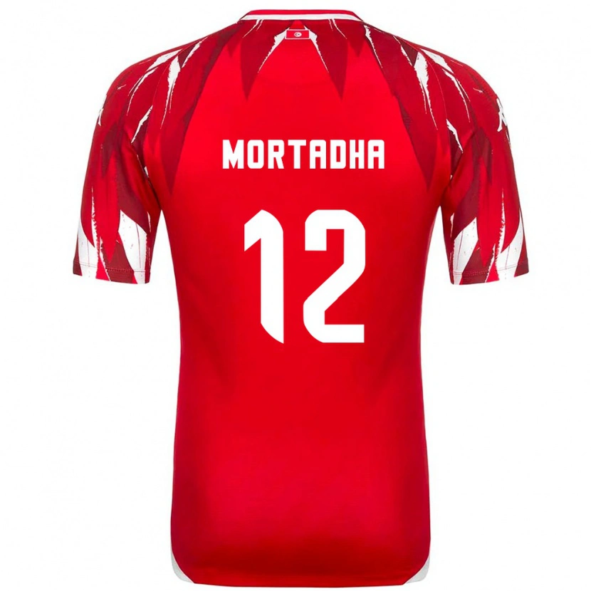 Danxen Men Tunisia Mortadha Ben Ouanes #12 Red White Away Jersey 26-28 T-Shirt