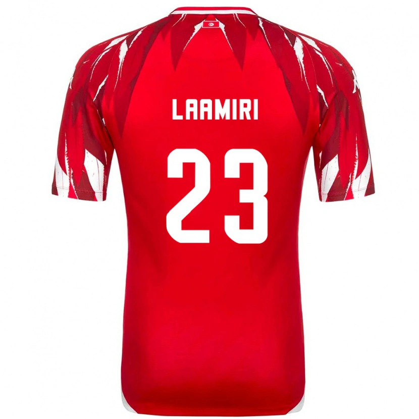 Danxen Men Tunisia Soumaya Laamiri #23 Red White Away Jersey 26-28 T-Shirt