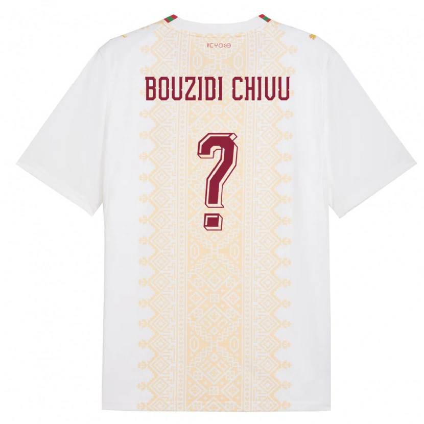 Danxen Men Morocco Rayan Bouzidi Chivu #0 White Gold Red Away Jersey 26-28 T-Shirt