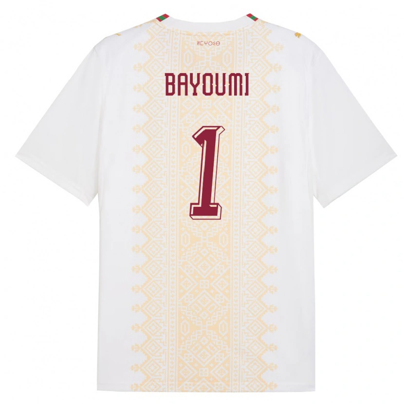 Danxen Men Morocco Gibril Bayoumi #1 White Gold Red Away Jersey 26-28 T-Shirt