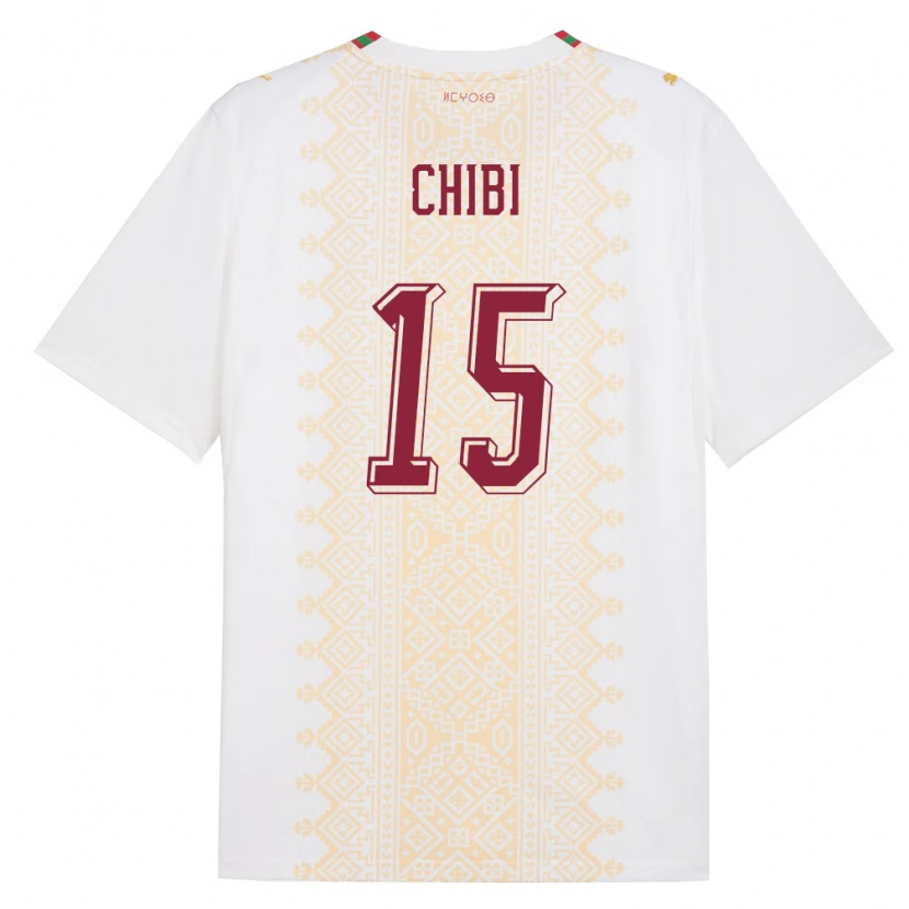 Danxen Men Morocco Mohamed Chibi #15 White Gold Red Away Jersey 26-28 T-Shirt