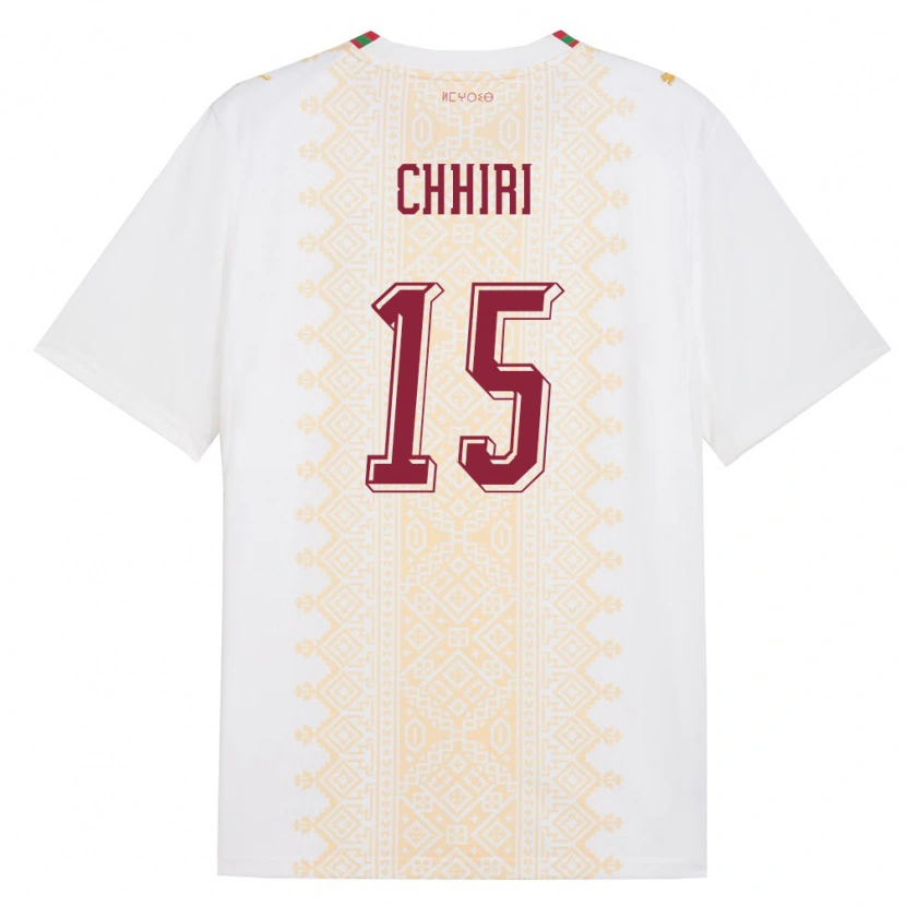 Danxen Men Morocco Ghizlane Chhiri #15 White Gold Red Away Jersey 26-28 T-Shirt