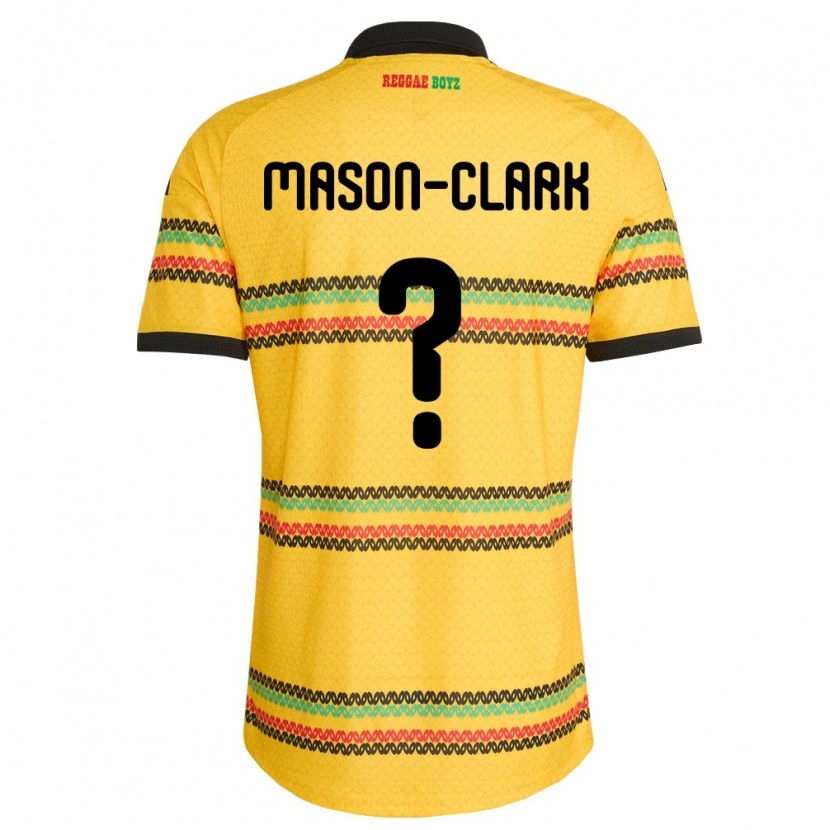 Danxen Women Jamaica Ephron Mason-Clark #0 Yellow Black Green Home Jersey 26-28 T-Shirt