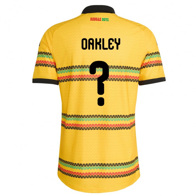 Danxen Women Jamaica Katie Oakley #0 Yellow Black Green Home Jersey 26-28 T-Shirt