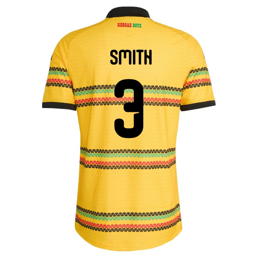 Danxen Women Jamaica Kieran Smith #3 Yellow Black Green Home Jersey 26-28 T-Shirt