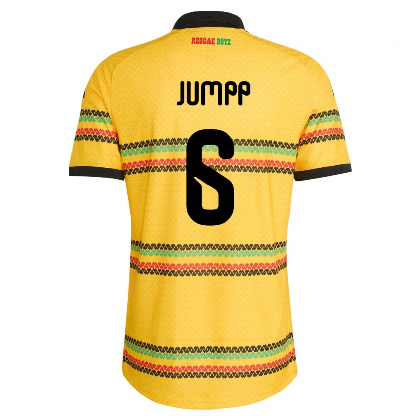 Danxen Women Jamaica Owen Jumpp #6 Yellow Black Green Home Jersey 26-28 T-Shirt