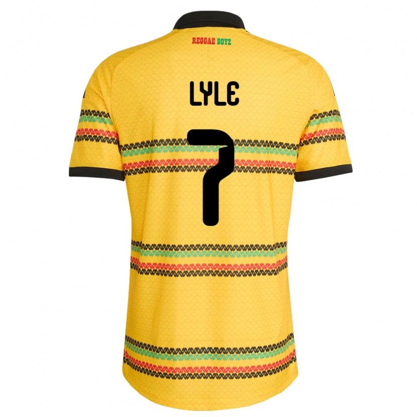 Danxen Women Jamaica Jamone Lyle #7 Yellow Black Green Home Jersey 26-28 T-Shirt