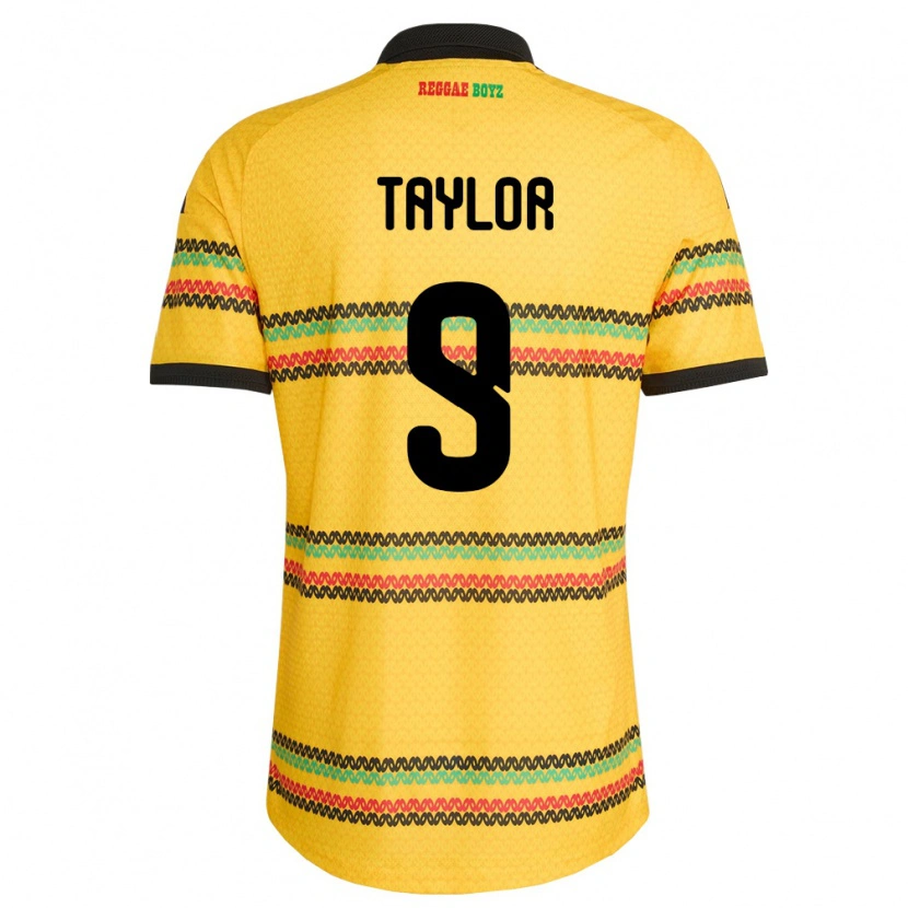 Danxen Women Jamaica Giovanni Taylor #9 Yellow Black Green Home Jersey 26-28 T-Shirt