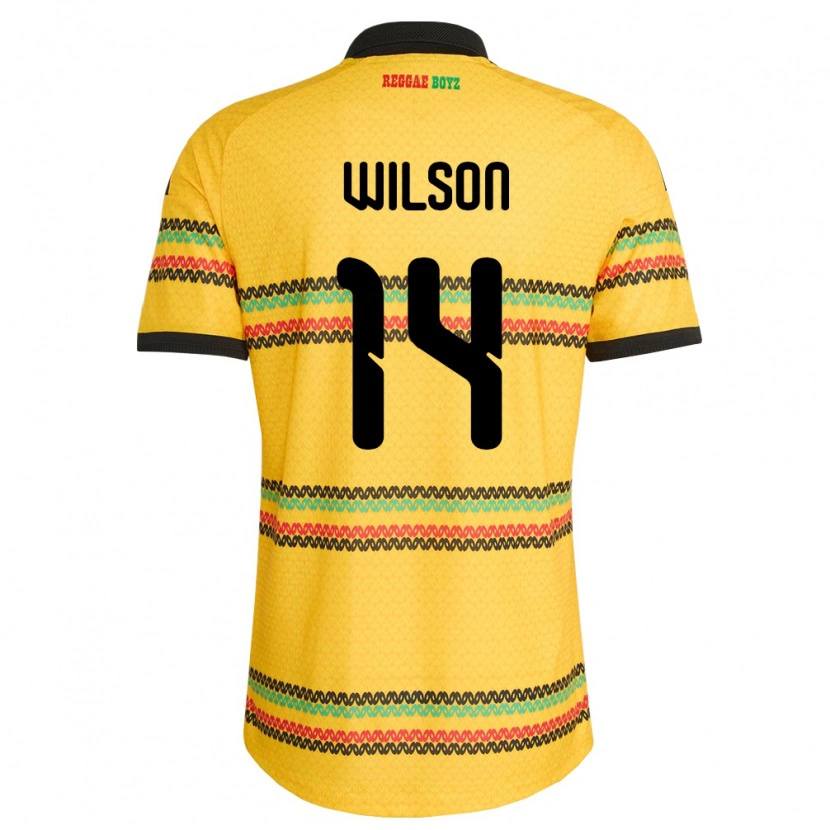 Danxen Women Jamaica Siobhan Wilson #14 Yellow Black Green Home Jersey 26-28 T-Shirt
