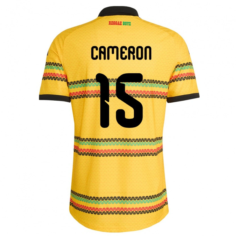 Danxen Women Jamaica Tiffany Cameron #15 Yellow Black Green Home Jersey 26-28 T-Shirt