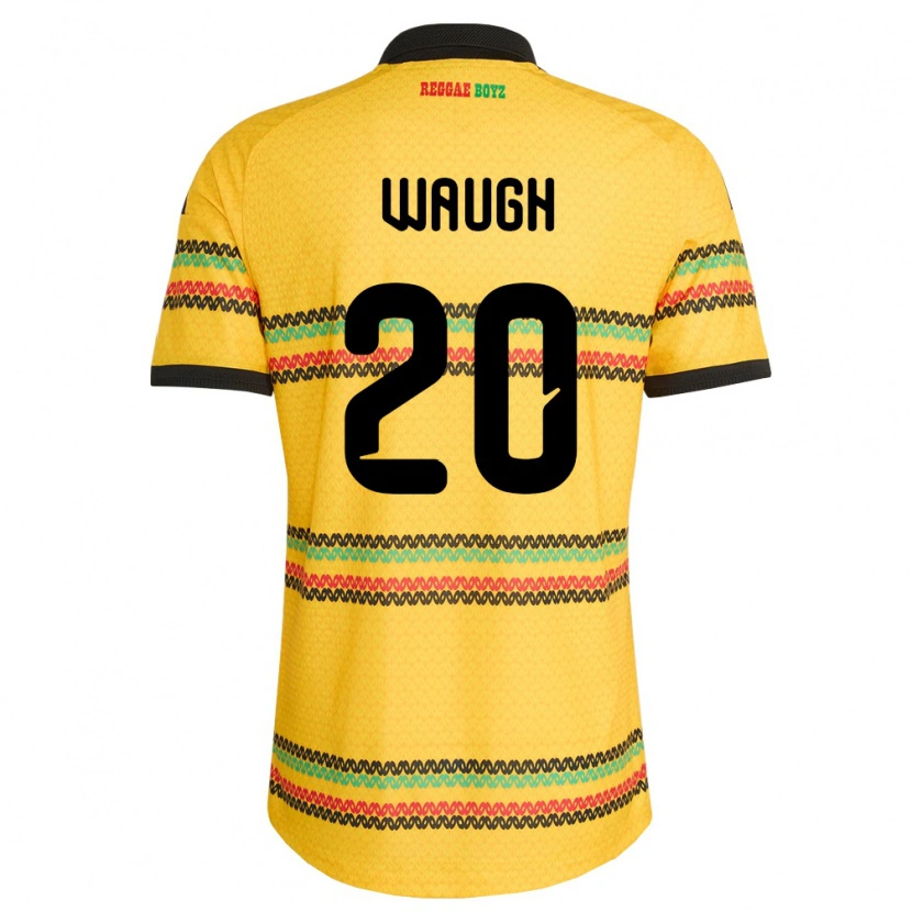 Danxen Women Jamaica Nyle Waugh #20 Yellow Black Green Home Jersey 26-28 T-Shirt
