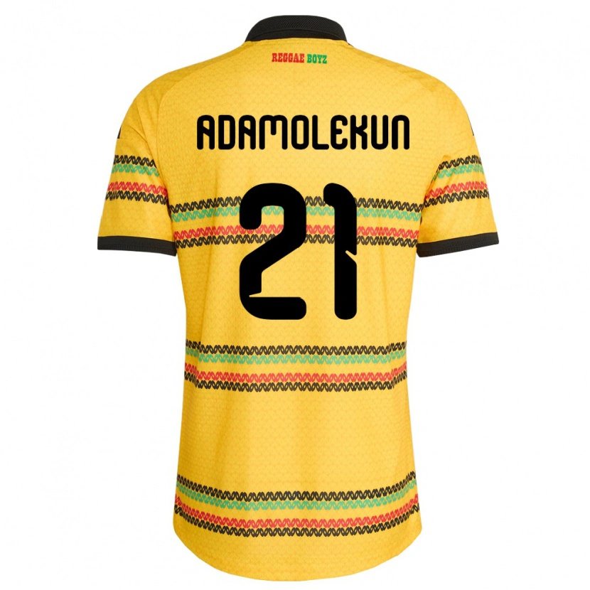 Danxen Women Jamaica Olufolasade Adamolekun #21 Yellow Black Green Home Jersey 26-28 T-Shirt