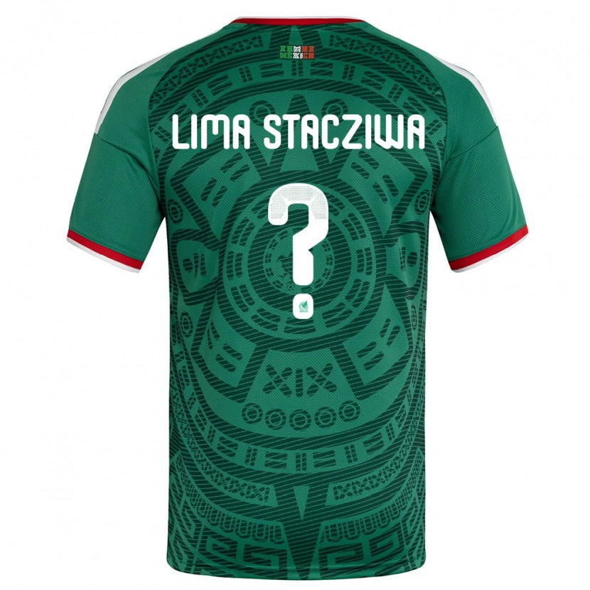 Danxen Women Mexico Neo Lima Stacziwa #0 Green White Red Home Jersey 26-28 T-Shirt