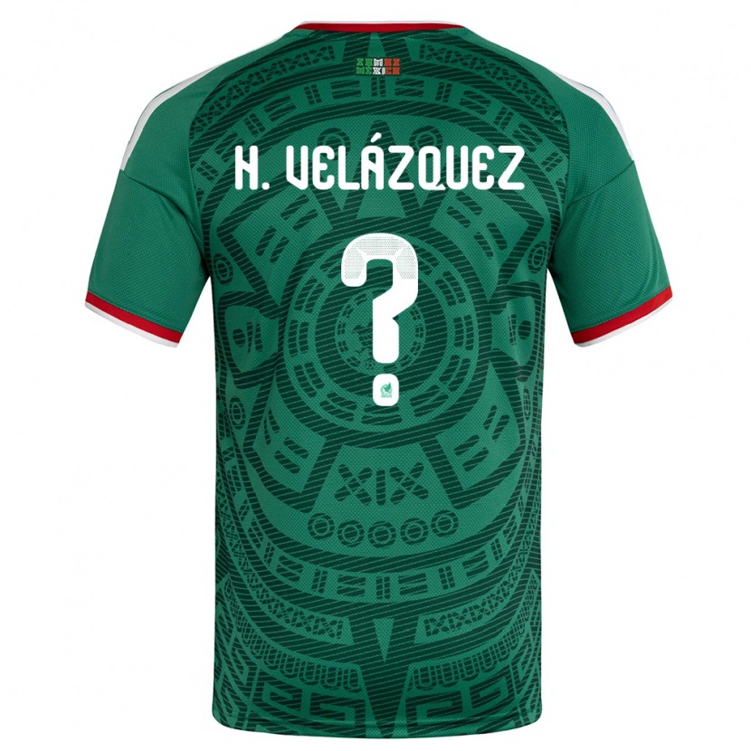 Danxen Women Mexico Héber Velázquez #0 Green White Red Home Jersey 26-28 T-Shirt
