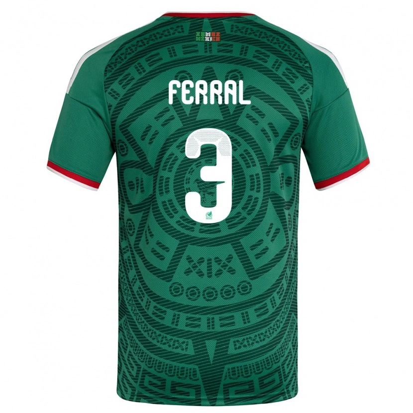 Danxen Women Mexico Cristina Ferral #3 Green White Red Home Jersey 26-28 T-Shirt