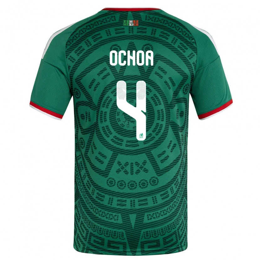 Danxen Women Mexico Diego Ochoa #4 Green White Red Home Jersey 26-28 T-Shirt