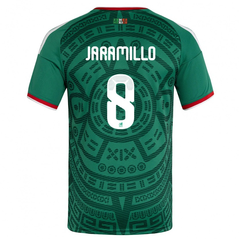 Danxen Women Mexico Carolina Jaramillo #8 Green White Red Home Jersey 26-28 T-Shirt