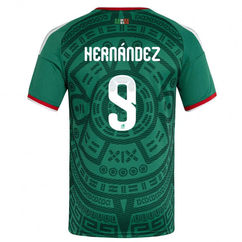 Danxen Women Mexico Jesus Hernandez #9 Green White Red Home Jersey 26-28 T-Shirt