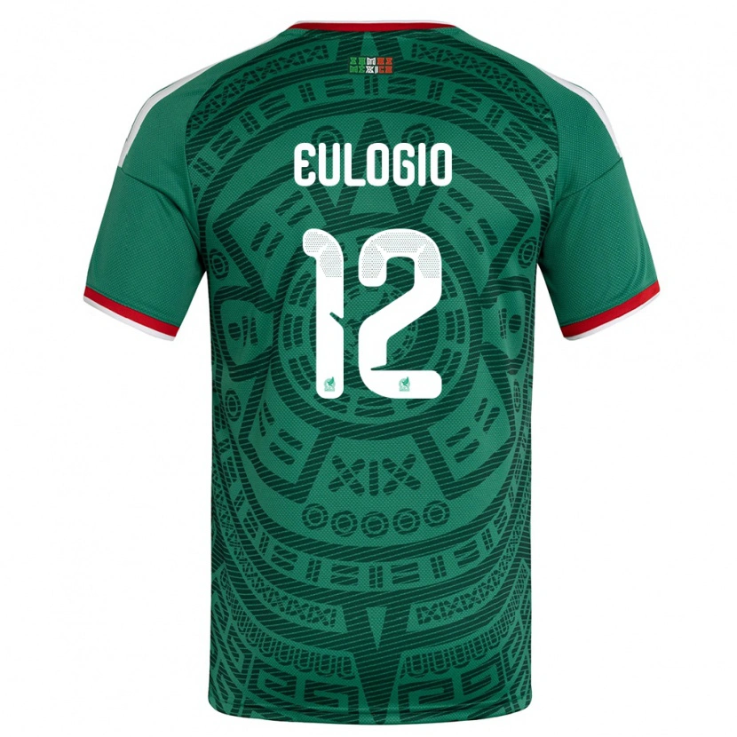 Danxen Women Mexico Jose Eulogio #12 Green White Red Home Jersey 26-28 T-Shirt
