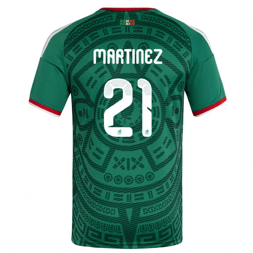 Danxen Women Mexico Saeed Martinez #21 Green White Red Home Jersey 26-28 T-Shirt