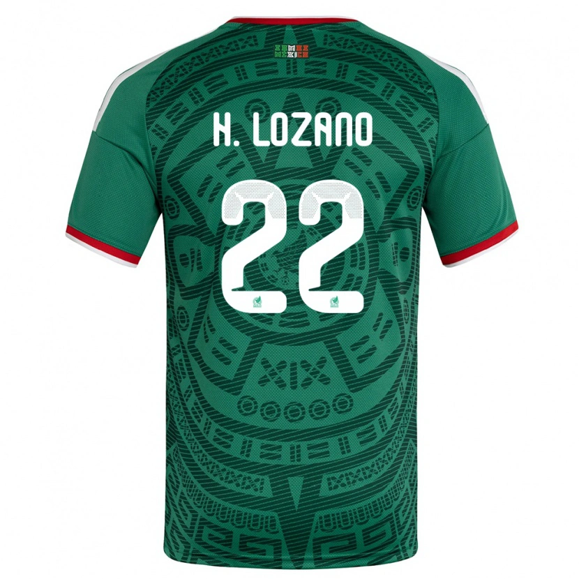 Danxen Women Mexico Hirving Lozano #22 Green White Red Home Jersey 26-28 T-Shirt