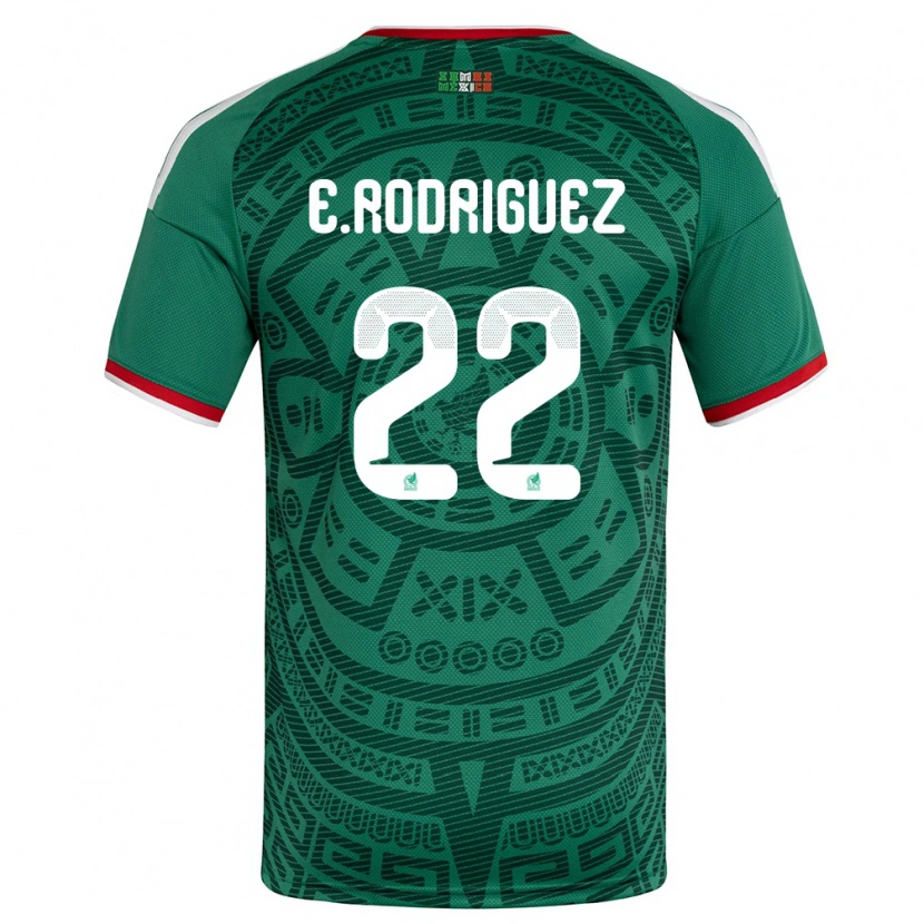 Danxen Women Mexico Emilio Rodríguez #22 Green White Red Home Jersey 26-28 T-Shirt