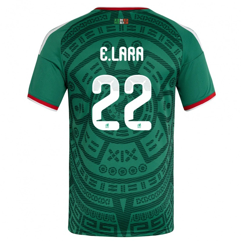 Danxen Women Mexico Emilio Lara #22 Green White Red Home Jersey 26-28 T-Shirt