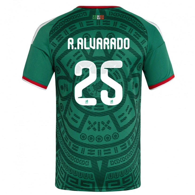 Danxen Women Mexico Roberto Alvarado #25 Green White Red Home Jersey 26-28 T-Shirt