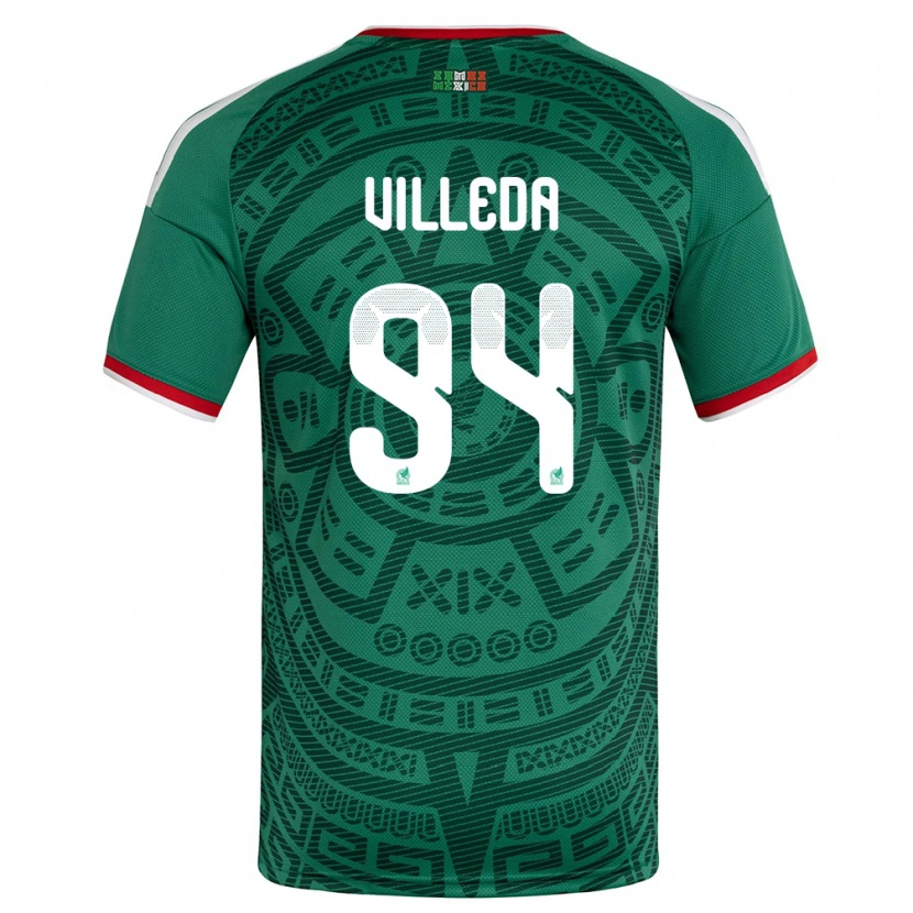 Danxen Women Mexico Melany Villeda #94 Green White Red Home Jersey 26-28 T-Shirt